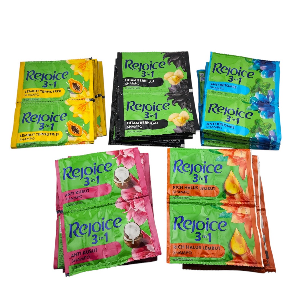 Jual Rejoice 3in1 Shampo Renceng - Netto 10ml x 12 bks | Shopee Indonesia