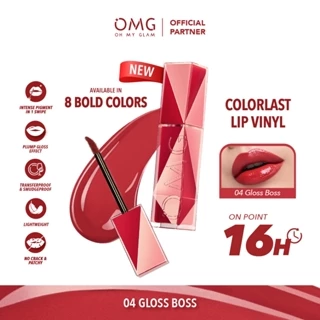 NEW! OMG OH MY GLAM Colorlast Lip Vinyl 2.5 g - Transferproof Gloss - Longlasting Stain- Intense Color - Plumpy & Comfortable On Lips
