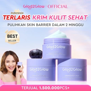 Glad2Glow Blueberry Moisturizer 5% Ceramide Menjaga Skin Barrier Perawatan Wajah Mencerahkan wajah Menjaga kelembapan kulit Penyerapan cepat Pelembab wajah Esensi wajah Produk perawatan kulit Perawatan wajah Pengelupasan kulit g2glow official store