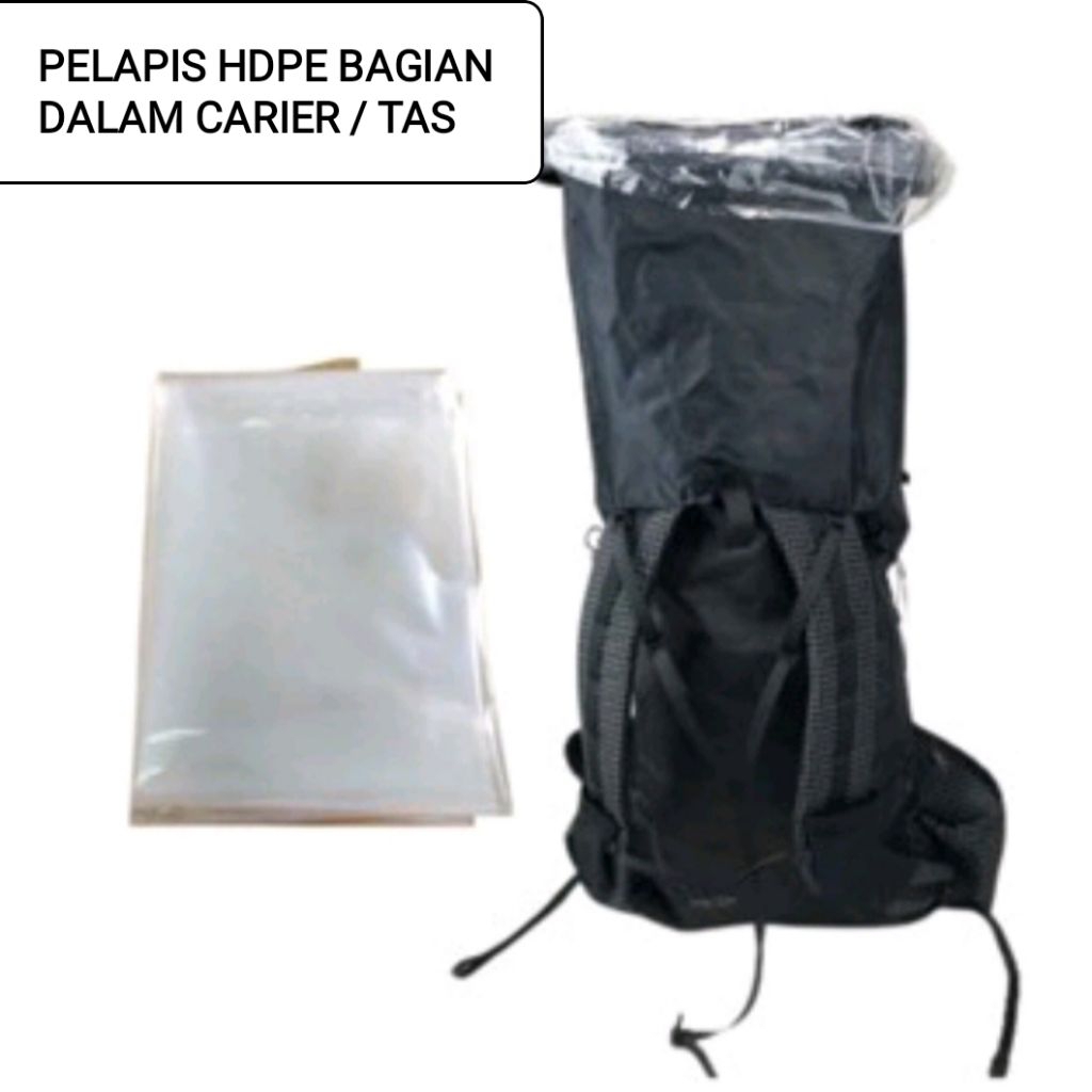 Pack liner untuk carrier 25-70 liter Cover kusus carrier anti rembes anti basah bahan HDPE super kuat cocok untuk mendaki camping kemah kegiatan outdoor