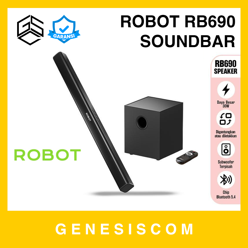 Jual Speaker Soundbar ROBOT RB690 Wireless Bluetooth 5.4 30W - TV ...