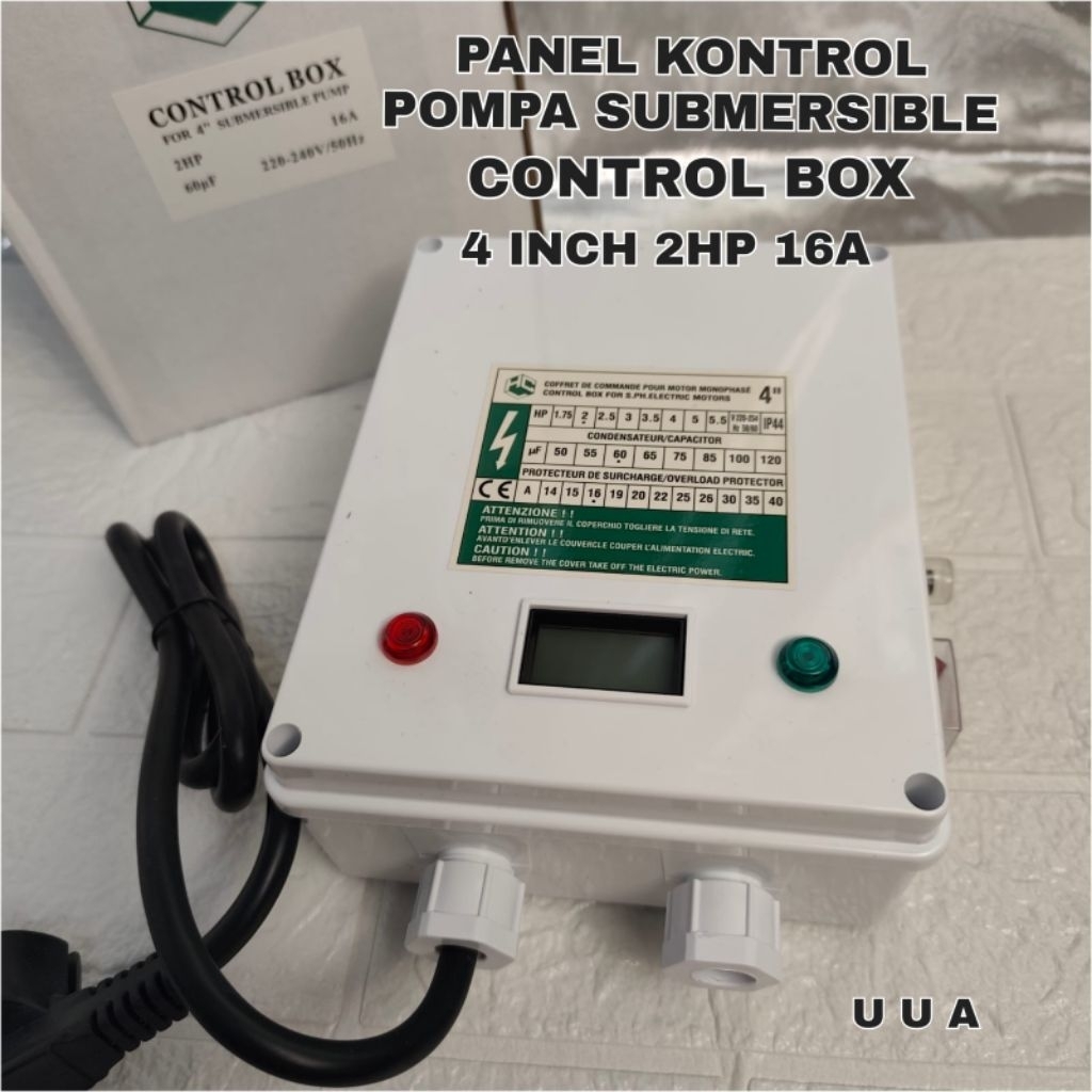 Jual CONTROL BOX PANEL KONTROL POMPA SUBMERSIBLE 4 INCH 2HP 16A ...