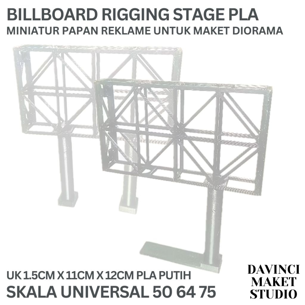 Jual (64) Miniatur Billboard Papan Reklame Skala 50 64 75 87 - Panggung ...
