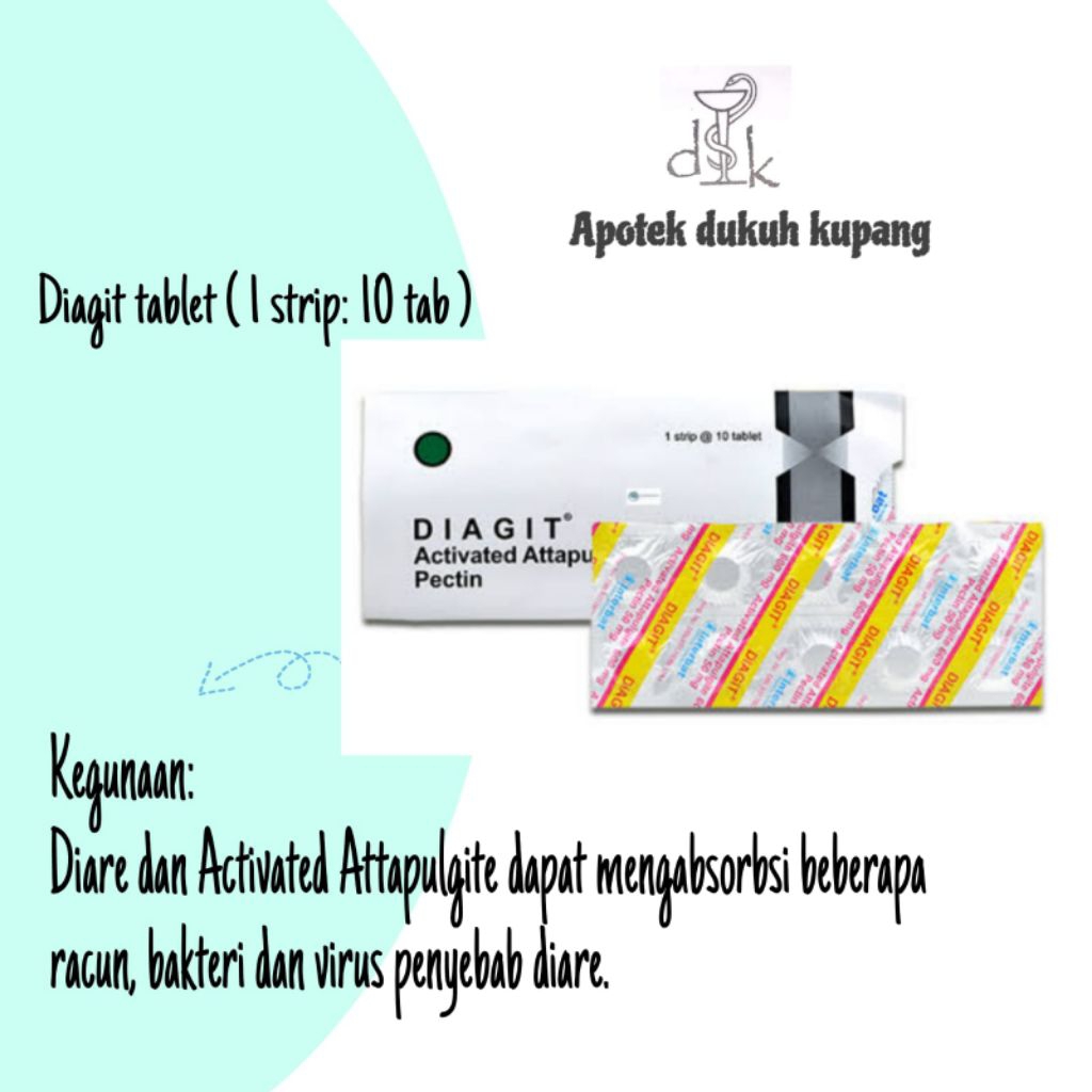 Jual Diagit tablet obat Diare ( 1 strip: 10 tablet ) | Shopee Indonesia