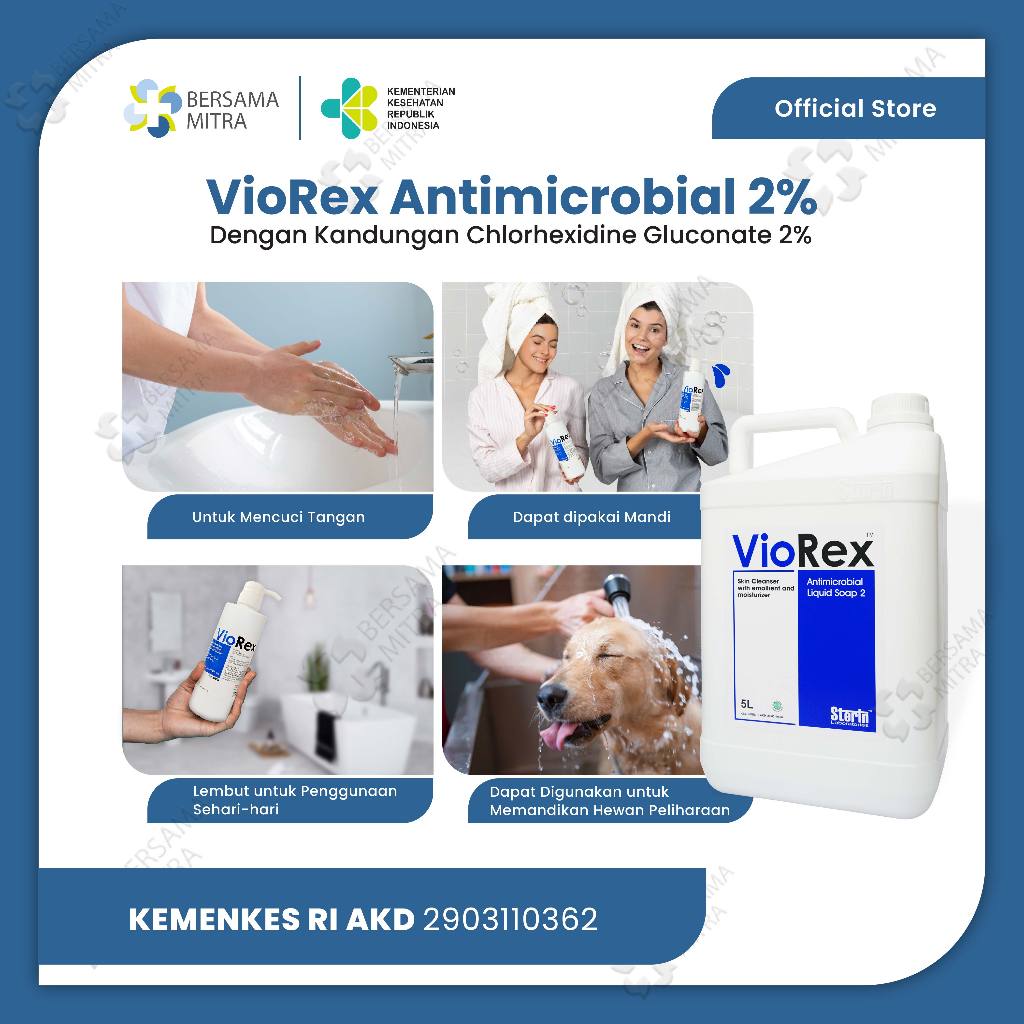 Jual VioRex Antimicrobial Liquid Soap - Galon 5L | Shopee Indonesia