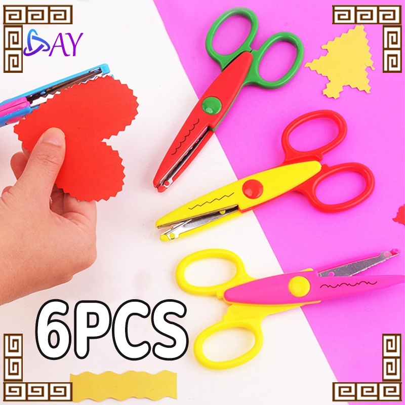 Set Gunting Zigzag 6Pcs Gunting Kado & Prakarya Gerigi, Gunting Motif untuk DIY Album Foto