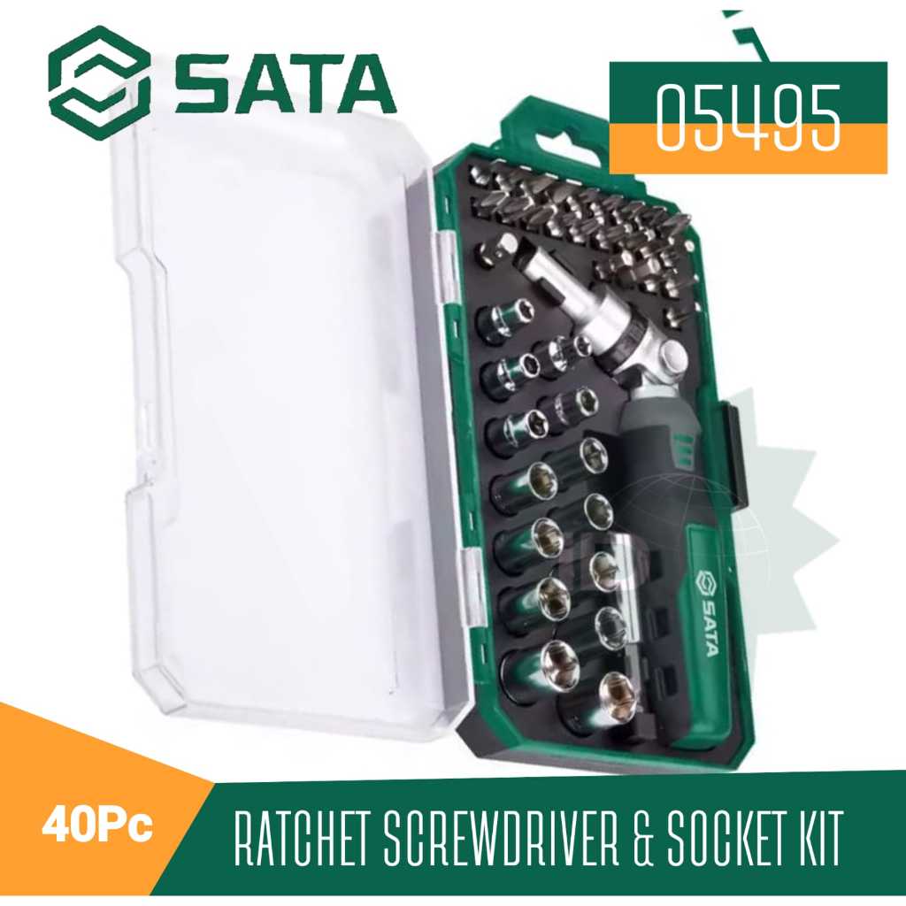 Jual SATA Obeng Ratchet & Socket Kit Set 40 Pcs 05495 Sata Tools ...