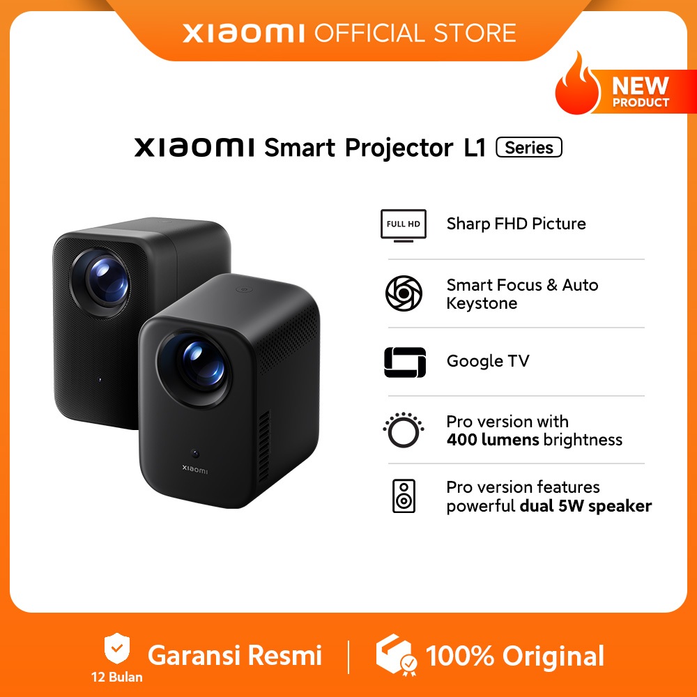 Jual Xiaomi Smart Projector L1 Series | Sharp FHD Picture | Smart Focus ...