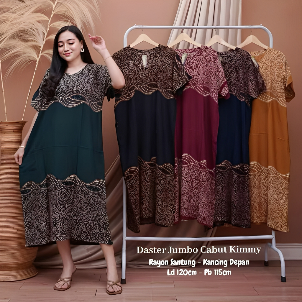 Jual Paket Daster Ukuran Jumbo 100 ribuan 4 Daster Bahan Rayon Lengan ...