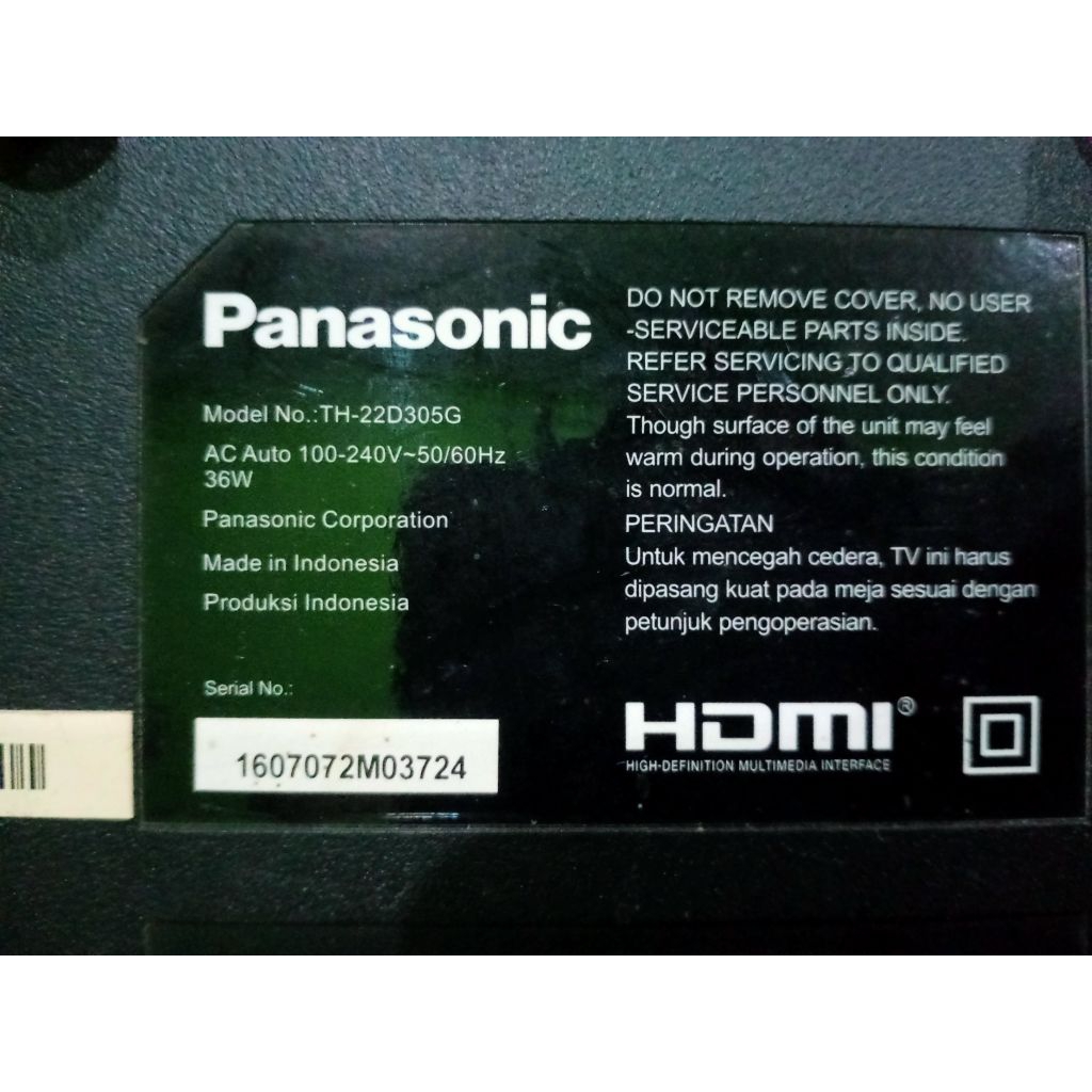 Jual Panel Layar Tv LED Panasonic TH-22D305G | Shopee Indonesia