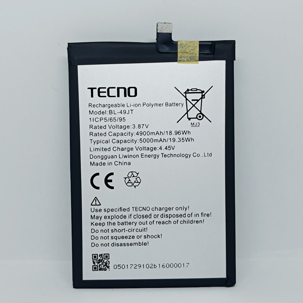 Jual BATERAI BATRE TECNO SPARK 30 PRO / SPARK 17 PRO BL49JT ORIGINAL ...