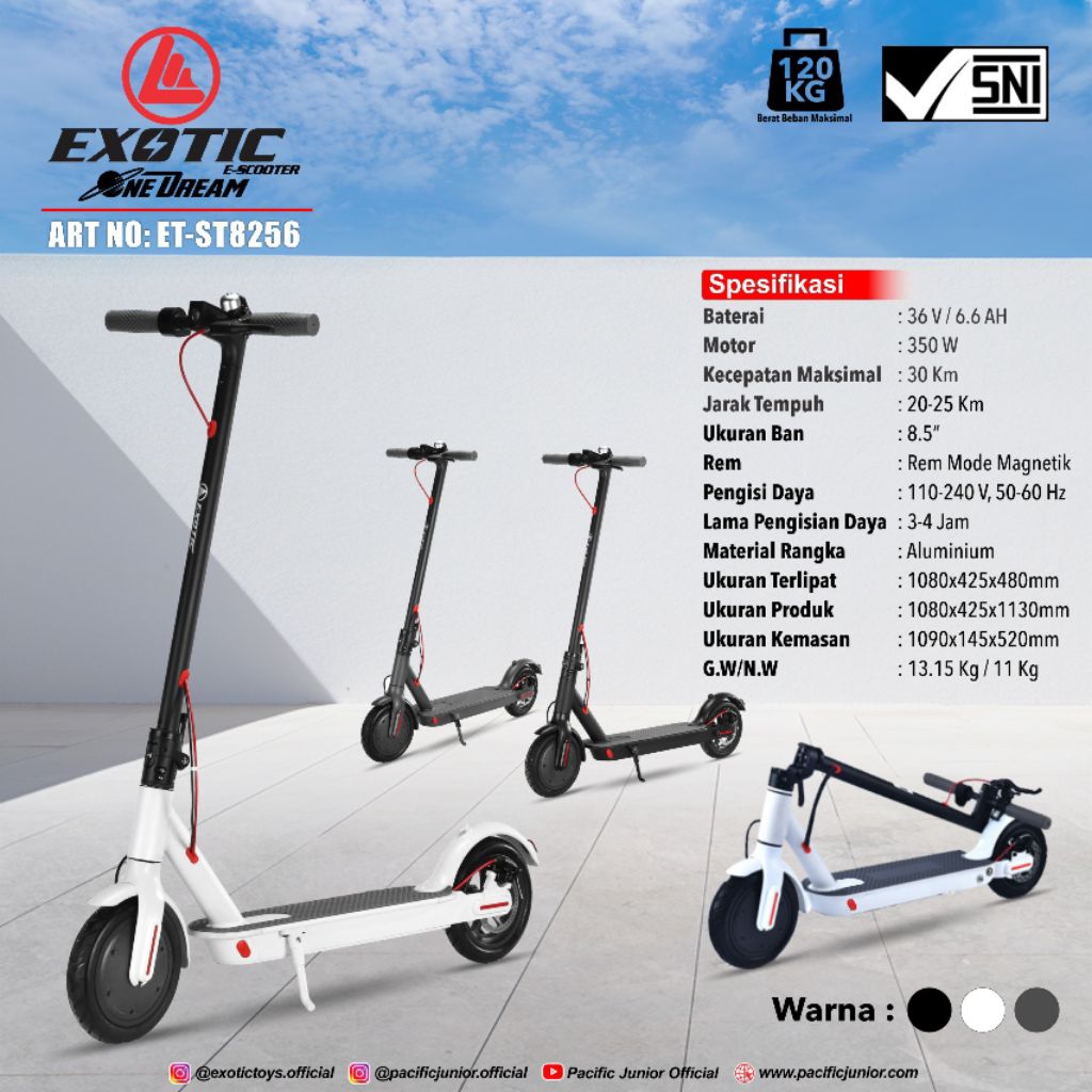 Jual SKUTER LISTRIK ET-ST8256, ET-ST8145 EXOTIC | Shopee Indonesia