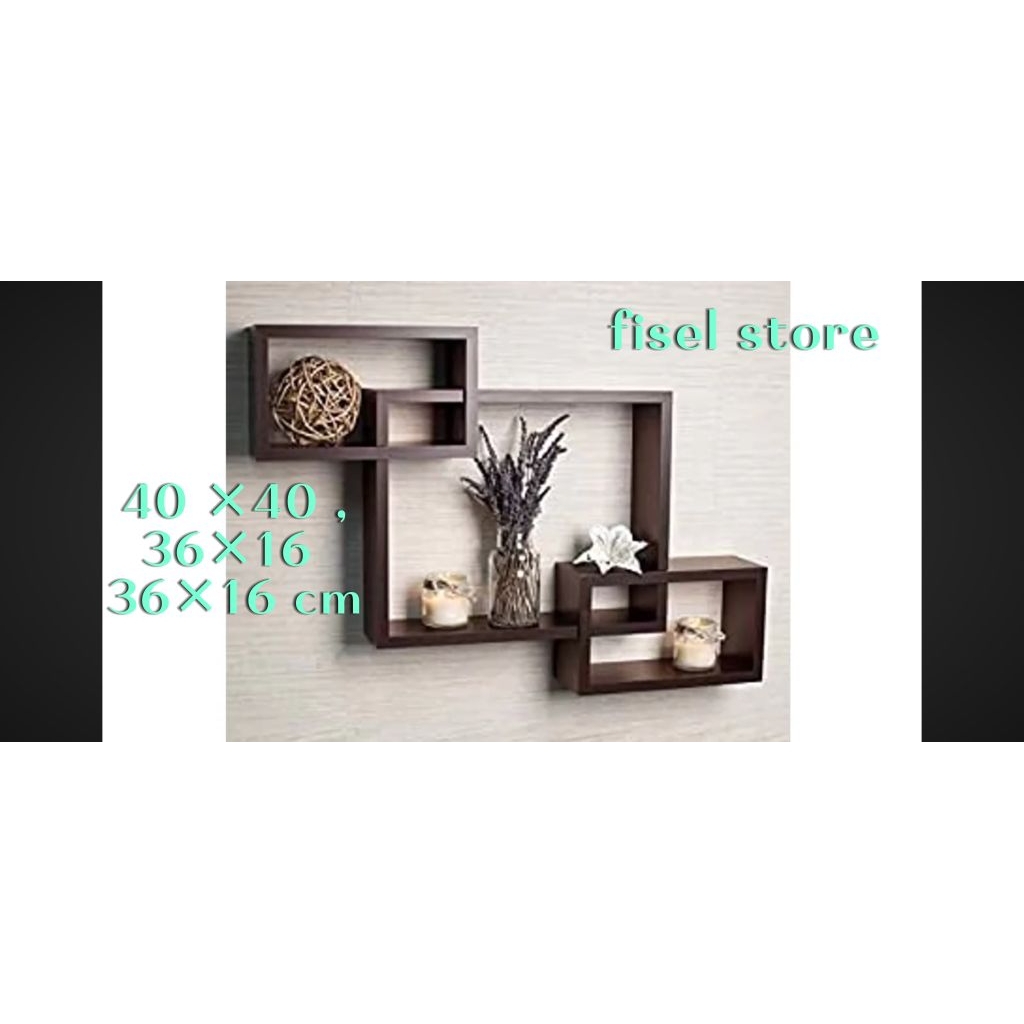 Jual rak ambalan tempat aksesoris pot bunga rak dinding kayu | Shopee ...