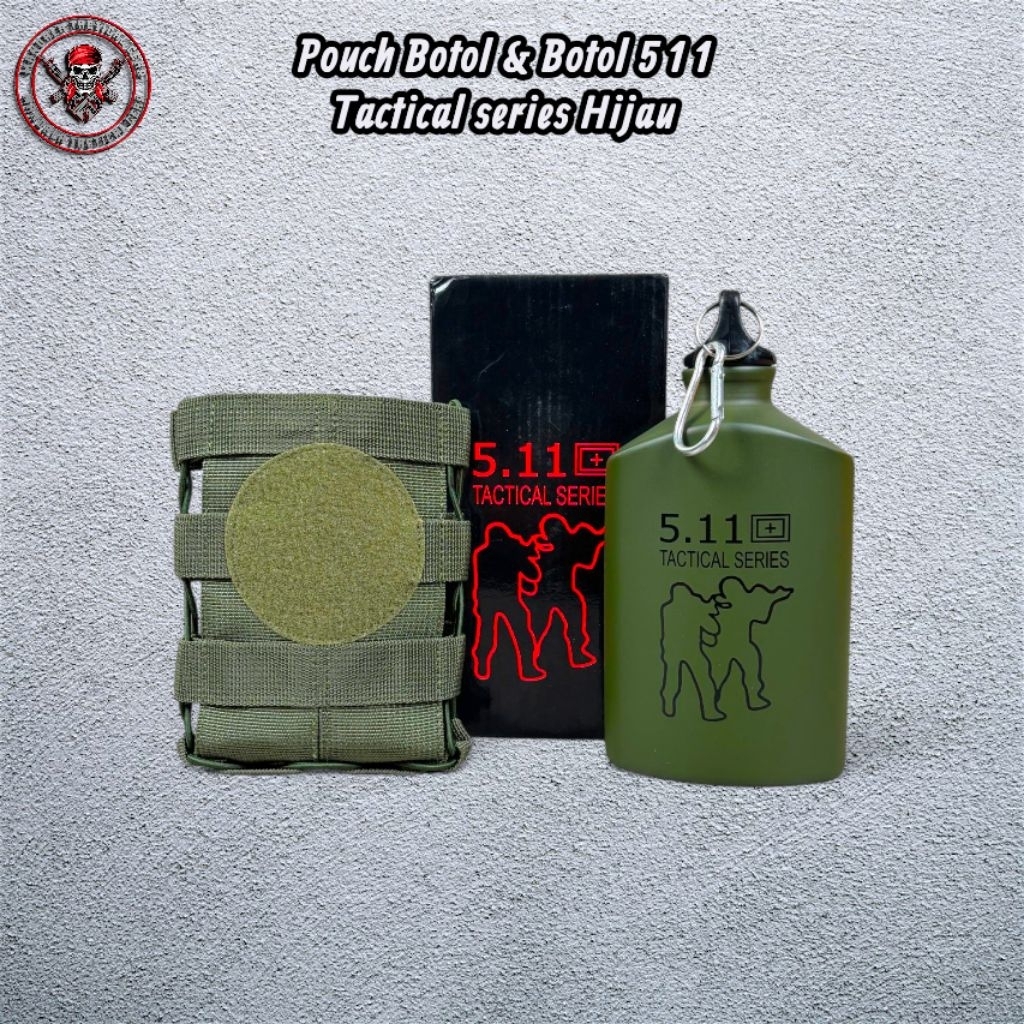 Jual Botol tactical 5 1 1 Hijau + Pouch tactical Botol Cordura Hijau ...