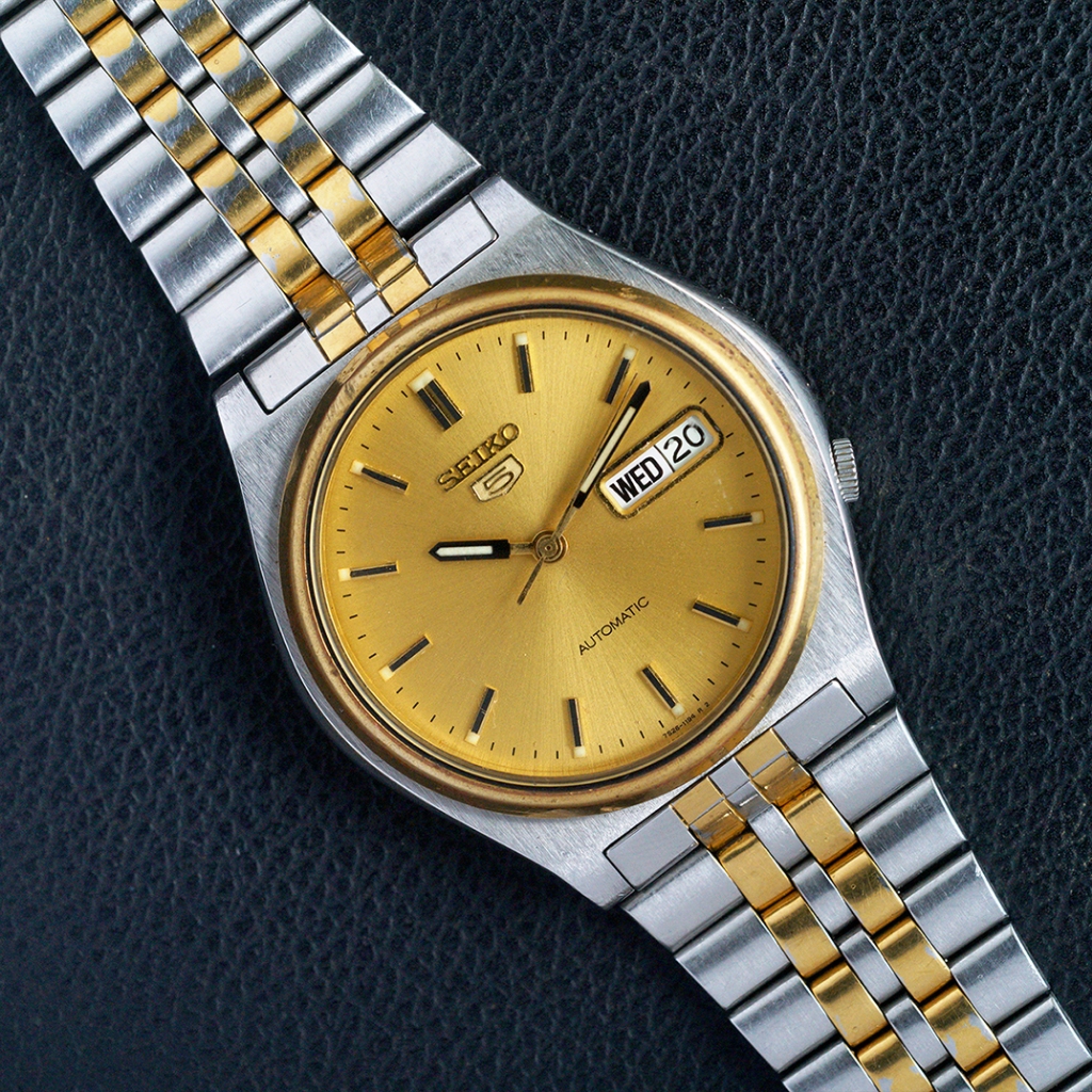 Jual seiko 7s26 3170 silver gold dress watch bekas second preloved ...