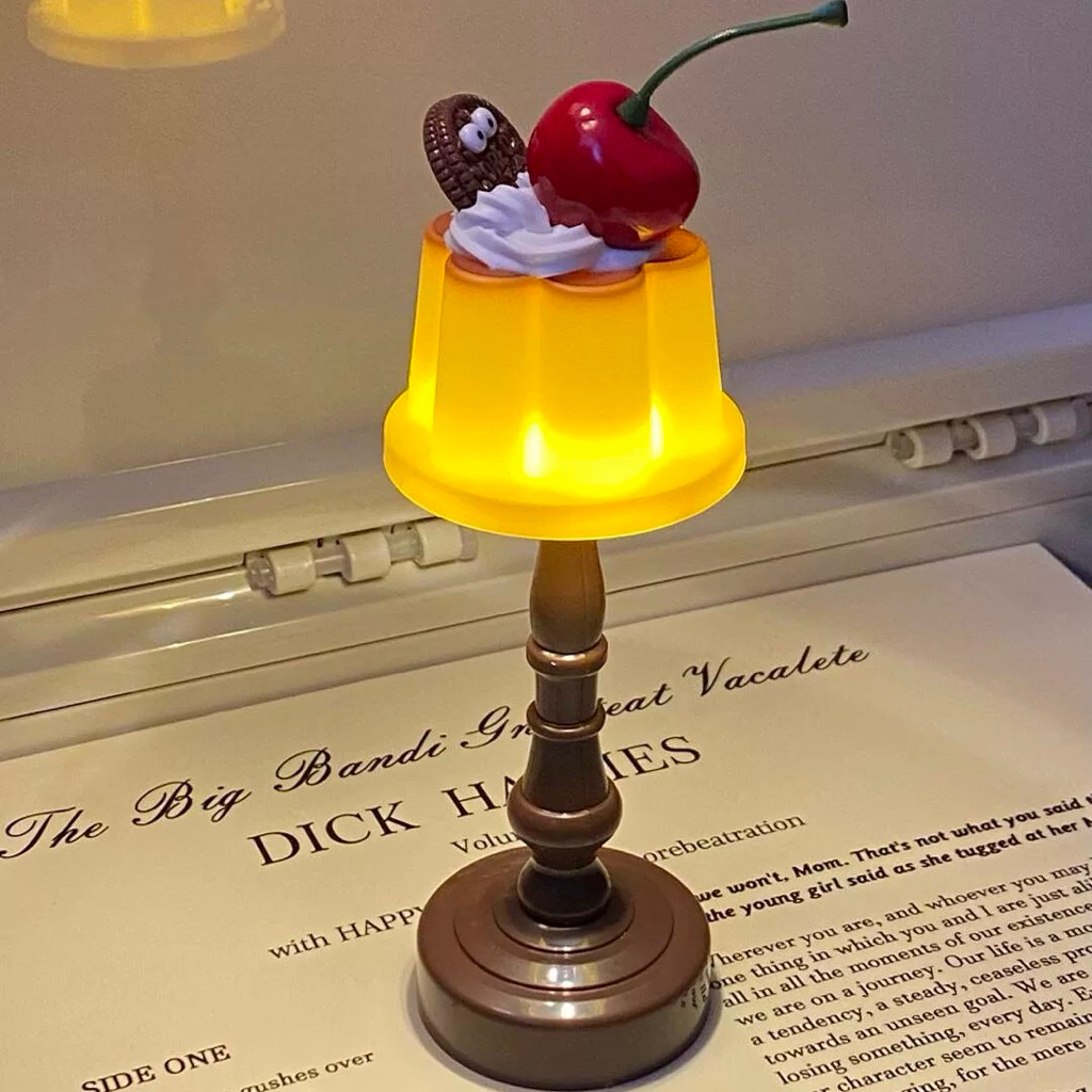 Jual The Cherry on Top Night Lamp | Cute Pudding Night Light / Battery ...