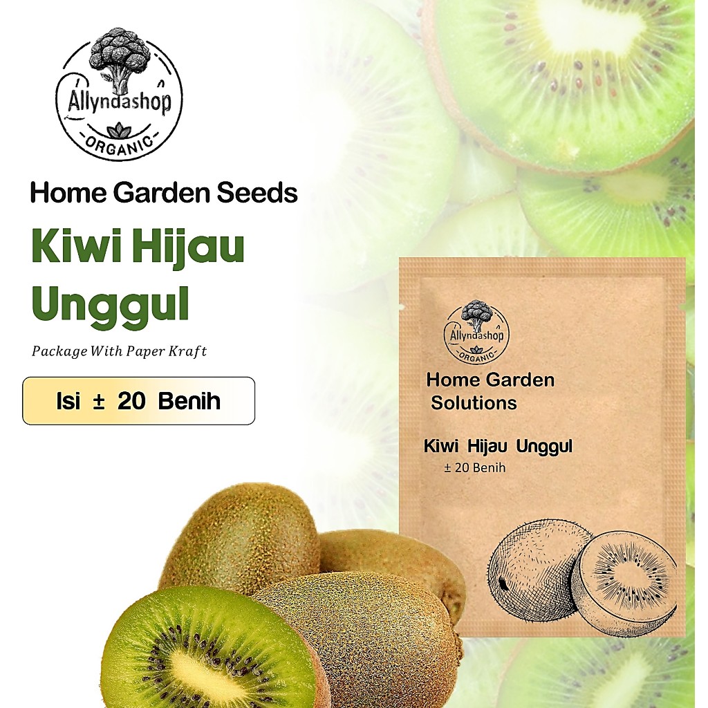20 Biji - Bibit Benih Buah Kiwi Hijau Unggul