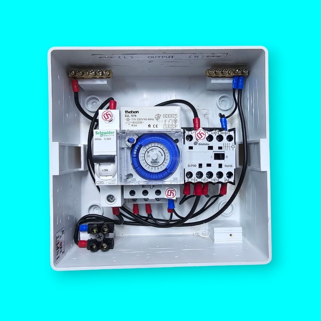 Jual PANEL TIMER LAMPU OTOMATIS 24JAM TIMER THEBEN SUL181H SUDAH SET ...