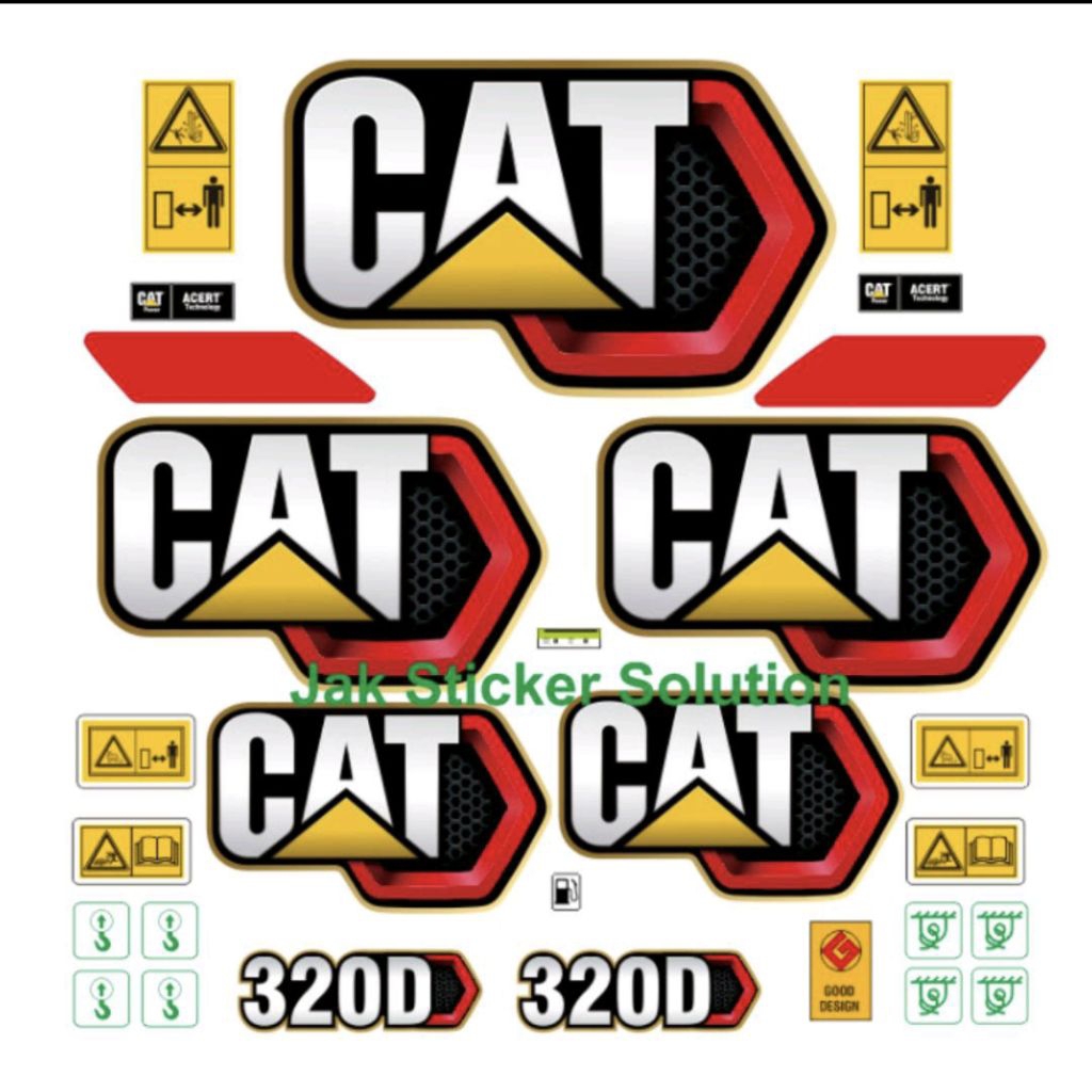 Jual Stiker Excavator Cat 320D Decal Sticker Caterpillar | Shopee Indonesia