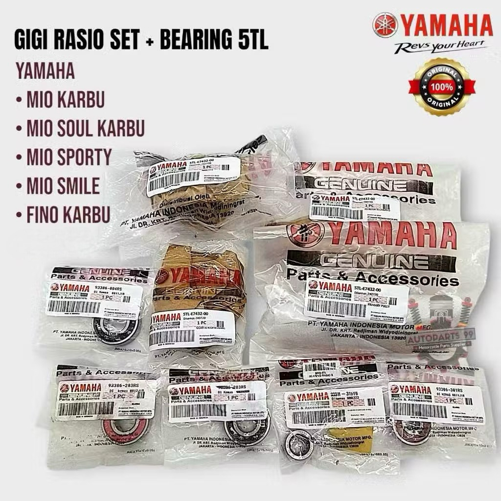 Jual Gigi Rasio Set Plus Bearing Yamaha Mio Sporty Smile Soul Karbu ...