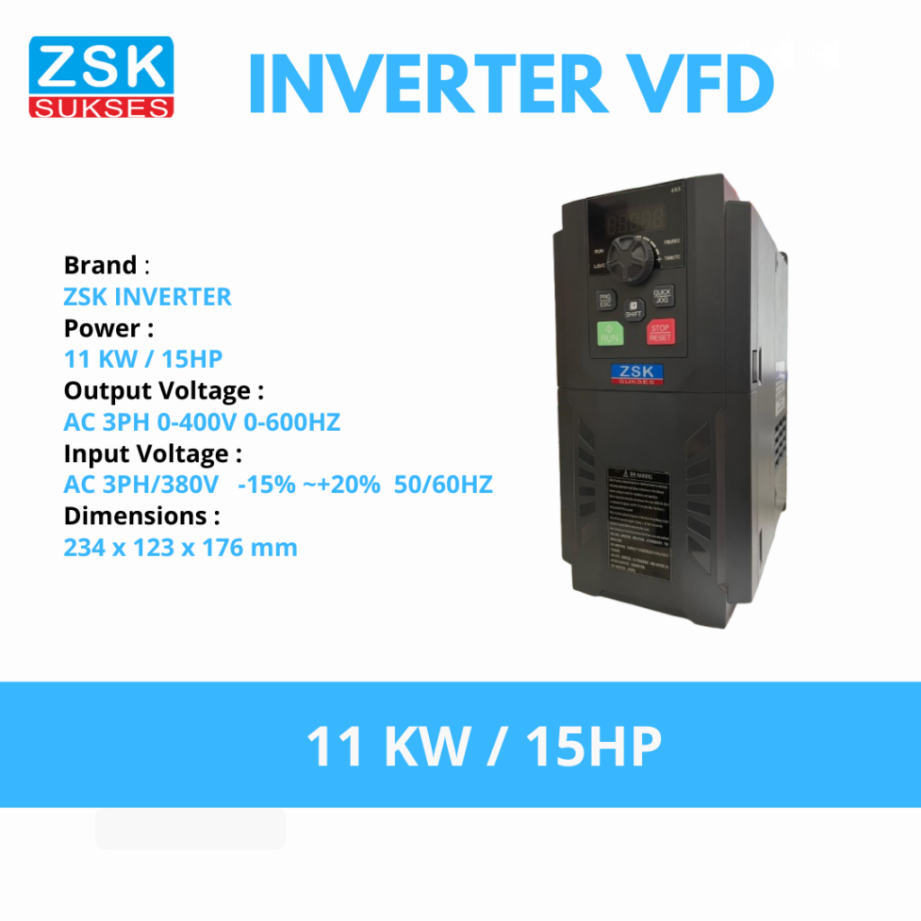 Jual Inverter VFD Frequency 11 KW Input 3 Phase Output 3 phase 380V ...