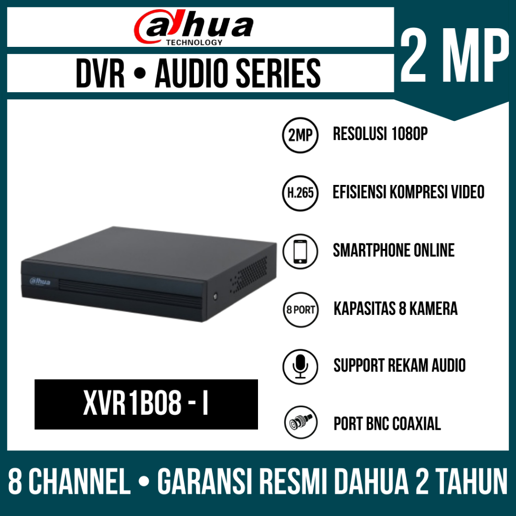 Jual DVR Dahua 2MP 4 Channel 8 Channel 16 Channel 32 Channel Audio ...