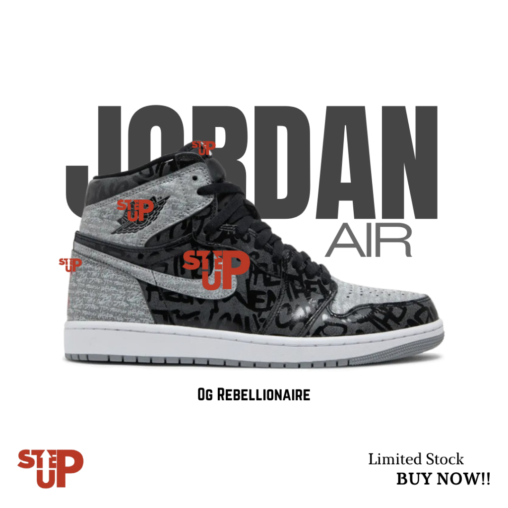 Sepatu Nike Air Jordan High Og Rebellionaire BNIB 100% Authentic