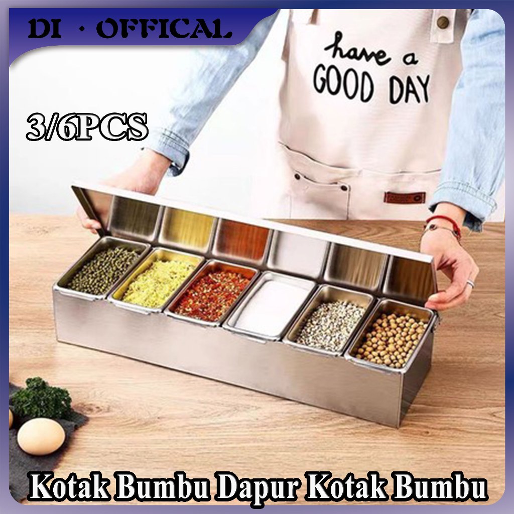 Jual Kotak Bumbu Dapur Kotak Bumbu 6 Pcs Seasoning Box Kotak Bumbu ...