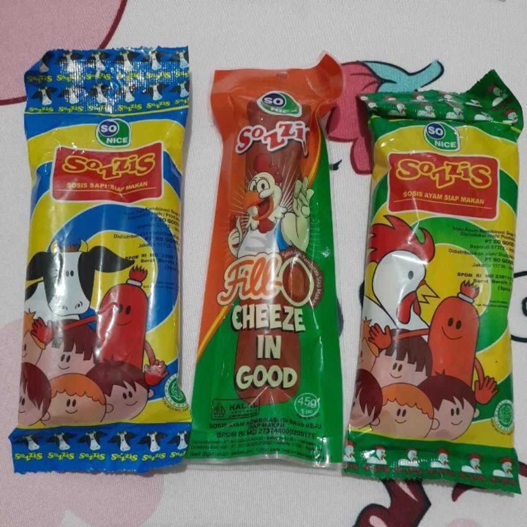Jual EXP +/-2026 So Nice Sozzis Chicken Cheese 45gram BIG SIZE Sosis ...