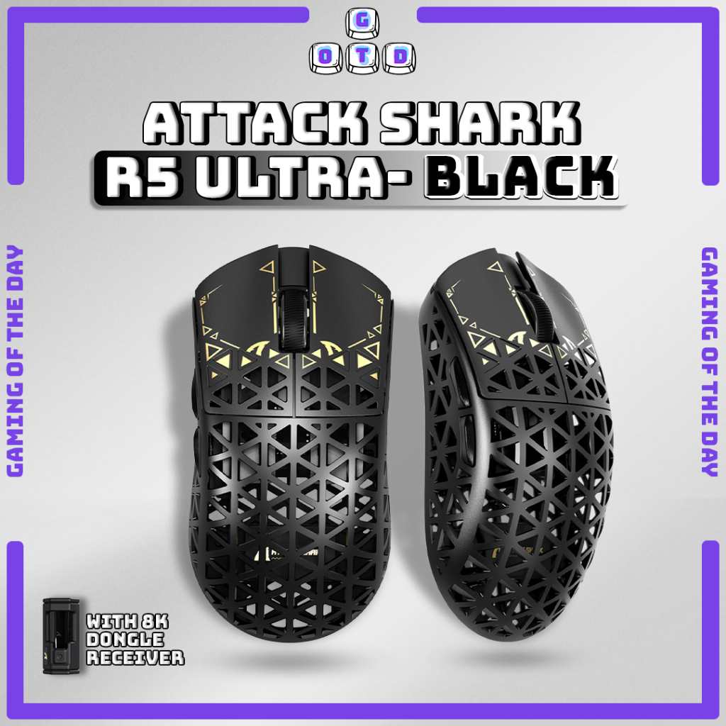 Jual ATTACK SHARK R5 Ultra Carbon Fiber Wireless Tri-Modes 8K PAW ...
