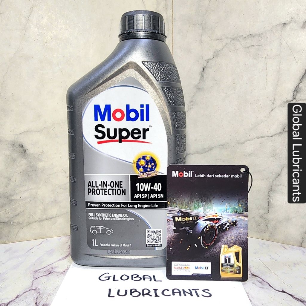 Jual Fully Synthetic! API SP Mobil Super All In On Protection 10W-40 1 ...