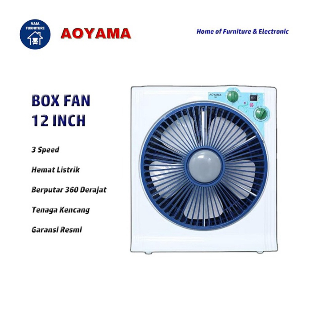 Jual AOYAMA Box Fan 12 Inch | Kipas Angin Aoyama 12 Inch | Kipas Kotak ...