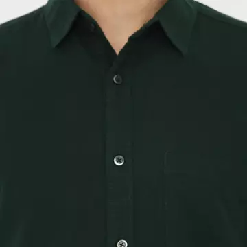 Men Clo Kemeja Pria Basic Polos Lengan Pendek Katun Linen 1090