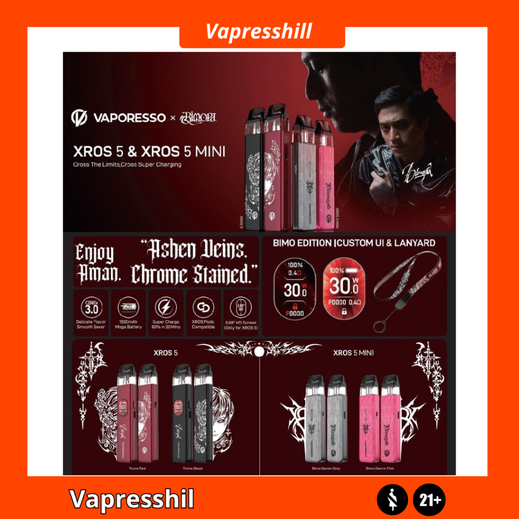 Jual XROS 5 X BIMO PD POD KIT NEW SERIES DEVICE AUTHENTIC BY VAPORESSO ...