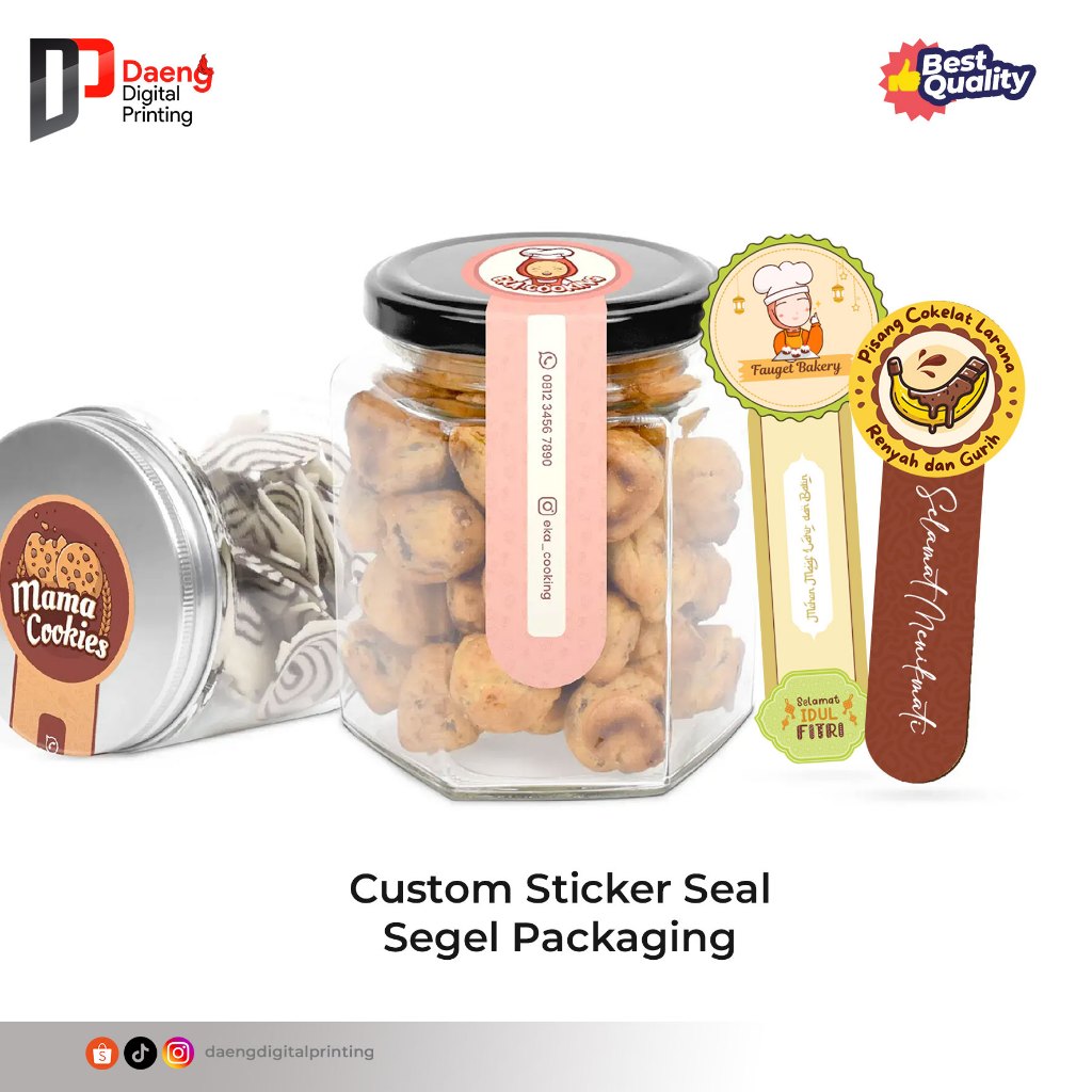 Jual Cetak Stiker Segel / Stiker Seal Label / Stiker Botol /Stiker ...