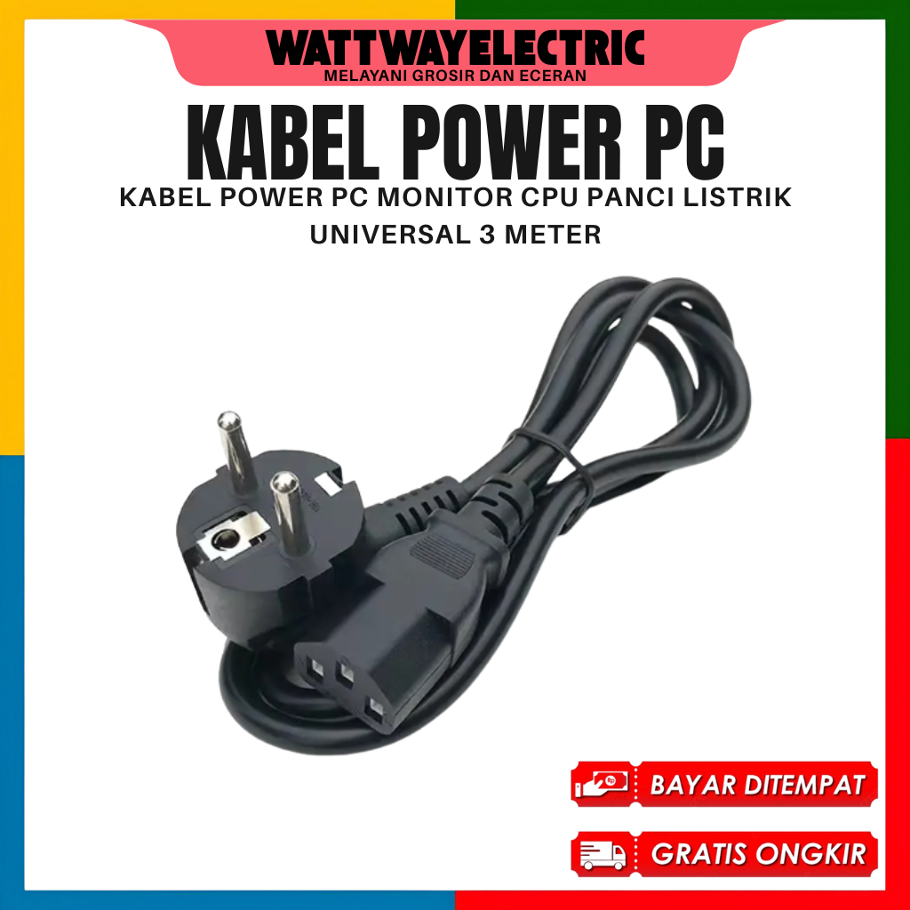 Jual Kabel Power PC 1,5meter / Kabel Power Monitor / Kabel Komputer ...