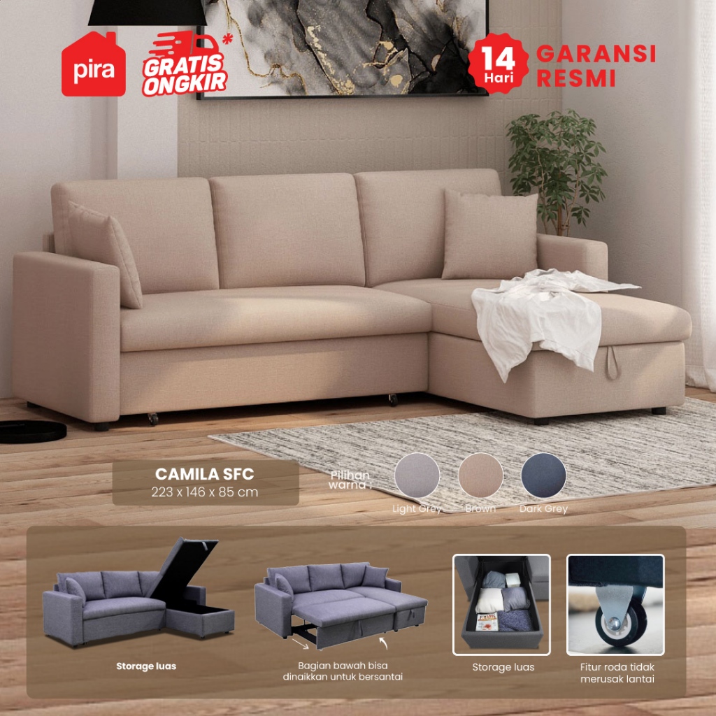Pira Bavarian Camila SFC Sofa Multifungsi Sofa Bed