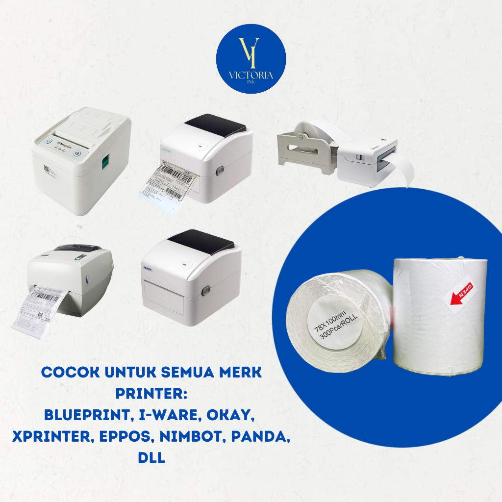 Jual Kertas Stiker Thermal Label Resi Online 78x100mm Kertas Resi ...