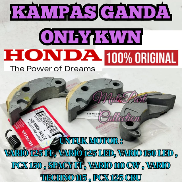 KAMPAS GANDA ONLY KODE-KWN ASLI CVT HONDA VARIO 125-125 LED-150 LED KUALITAS ASLI HONDA AHM