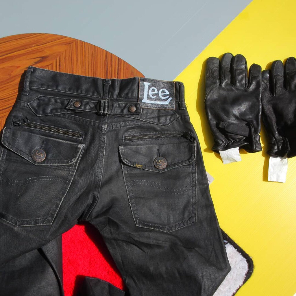 Jual Lee Rider all Leather biker pants Rocker Trouser Pants Size 26 ...