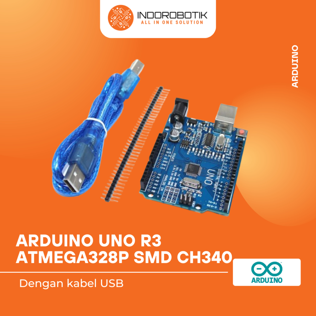 Jual INDOROBOTIK | Arduino Uno R3 ATmega328P SMD CH340 | Shopee Indonesia
