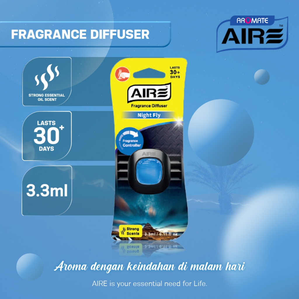 Jual Aire Fragrance Diffuser Night Fly Pengharum Pewangi Mobil 3,3ml ...