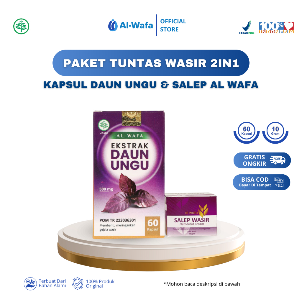 Jual Paket Daun Ungu Al Wafa Dan Salep Wasir Al Wafa Membantu Mengobati ...
