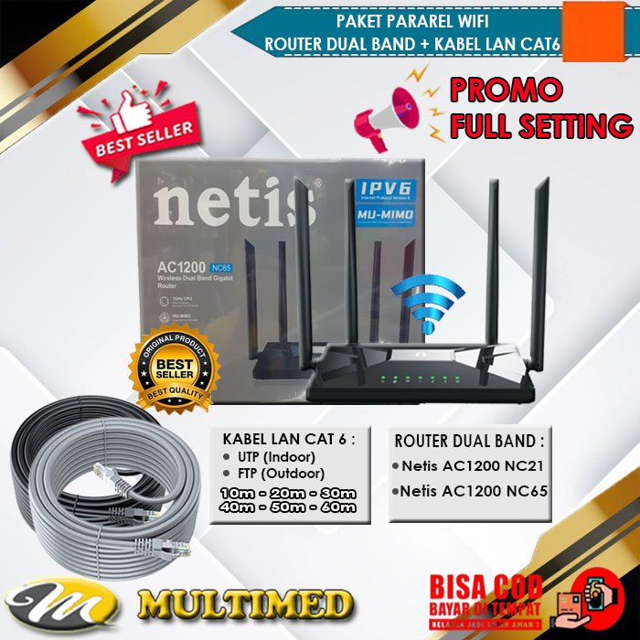 Jual Paket Pararel Wifi / Internet Router Dual Band TP-Link Netis ...