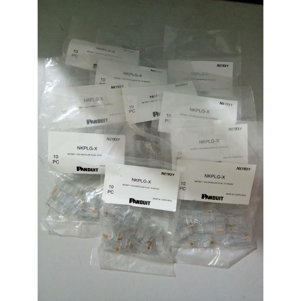 Jual Panduit Cat 6 NETKEY RJ45 Modular Plug Isi 10 Pcs | Shopee Indonesia