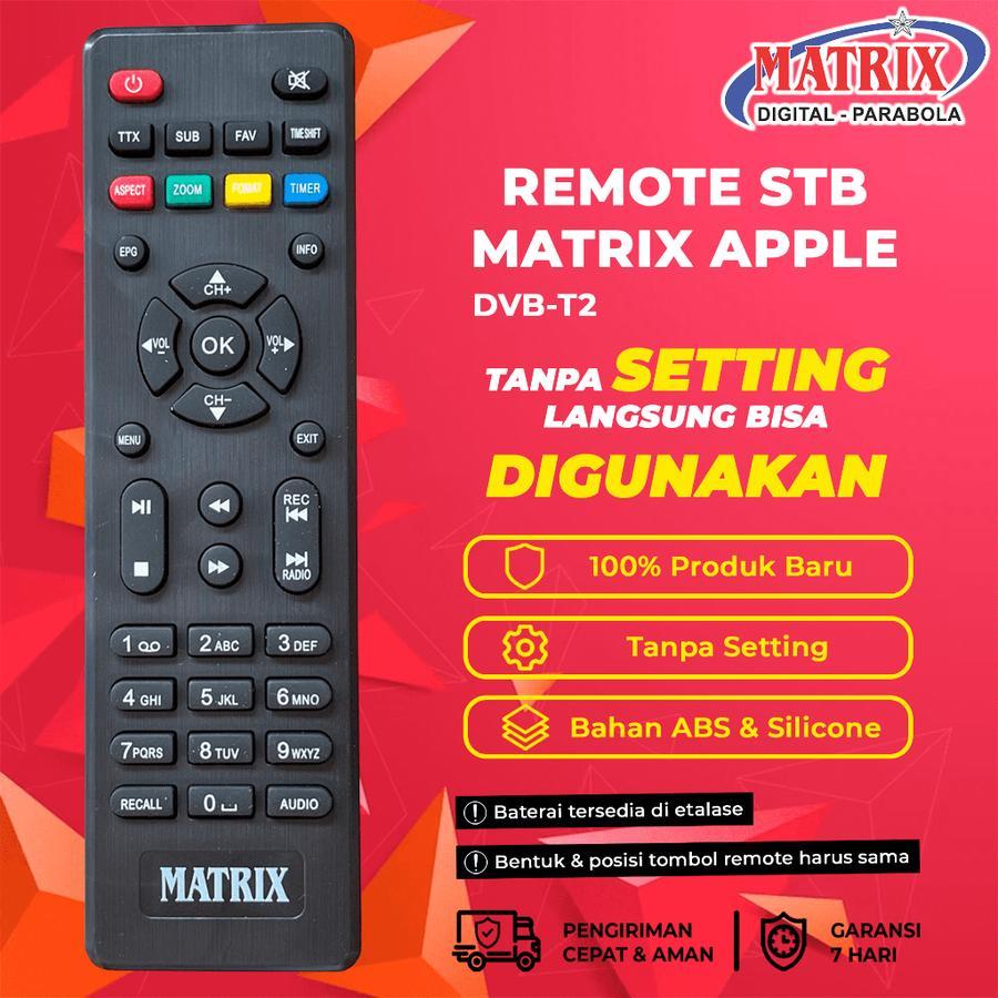 Jual Tanpa Setting Remote STB Matrix Apple Merah DVB T2 / Remot ...
