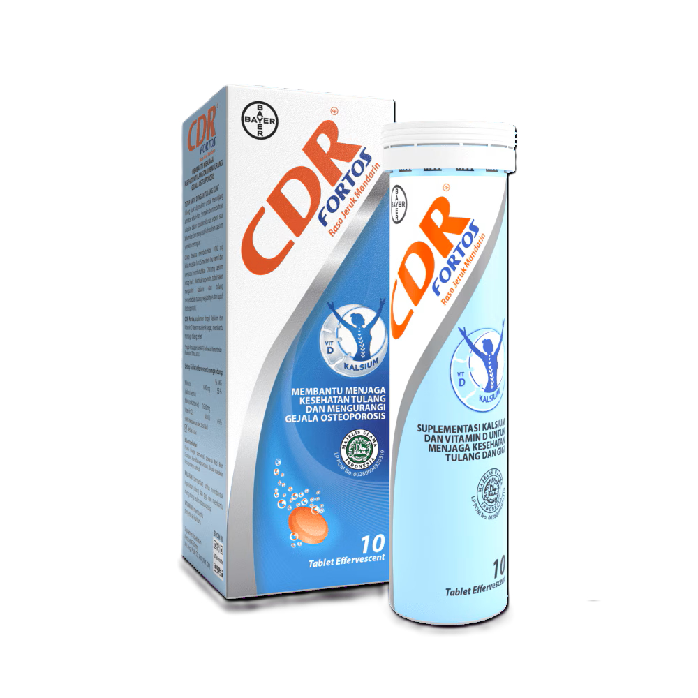 Jual CDR Fortos Tube isi 10 Effervescent Tablet - Suplemen Kalsium ...