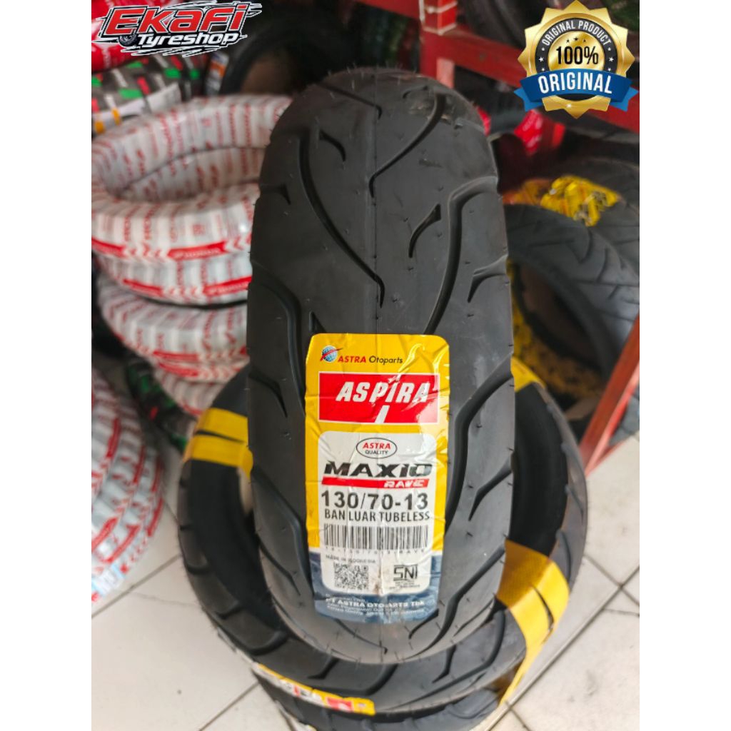 Jual BAN TUBLESS ASPIRA MAXIO RAVE NMAX SCOOPY DEPAN BELAKANG 110/70-13 ...