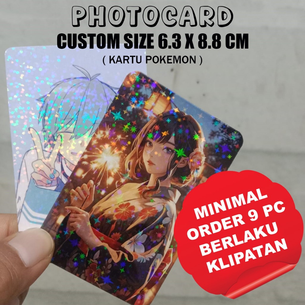 Jual ( MINIMAL ORDER 9 PCS ) PHOTOCARD HOLOGRAM POKEMON SIZE 63 X 88 Mm ...