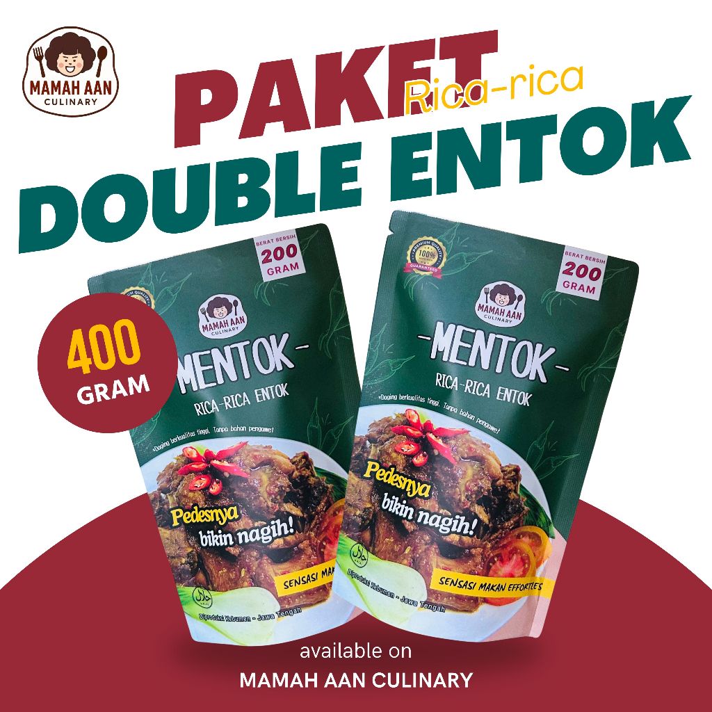 Jual MAMAH AAN PAKET DOUBLE ENTOK PREMIUM - Paket isi 2, harga lebih ...